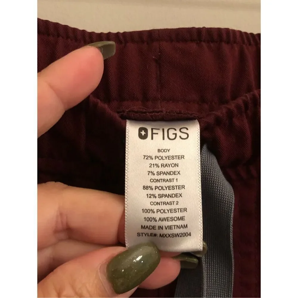 FIGS Tansen Jogger 2.0 men's deep purple / maroon scrub pants sz M MXXSW2004